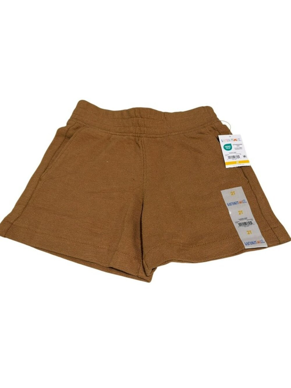 Garanimals Toddler Boys Brown Knit Shorts 2T Elastic Waistband New